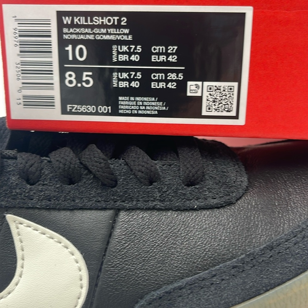 Nike WMNS Black Leather Sneakers with White Swoosh Nike Killshot 2
FZ5630-001 - Picture 16 of 16